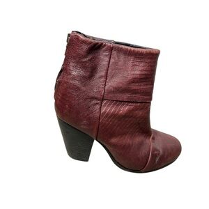rag & bone Deep Burgundy Ankle Boots size 36